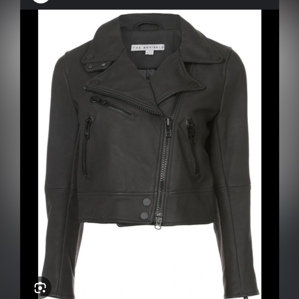 The Arrivals Black Leather Moto Jacket